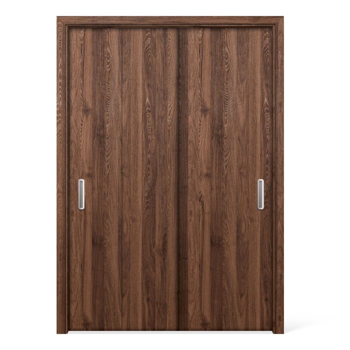 Cửa lùa 2 cánh gỗ nhựa Composite M37