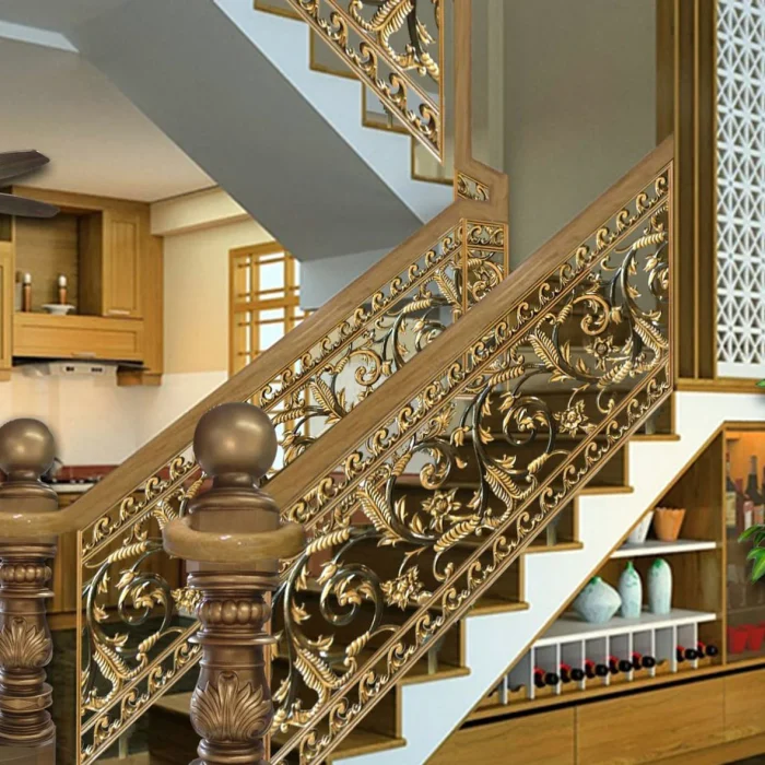 Lan can cầu thang nhôm đúc BL-20